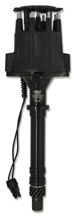 MSD Small/Big Block Chevy, Magnetic Trigger, Mechanical Advance Pro-Billet Marine Distributor - Black MSD85603 Autofit