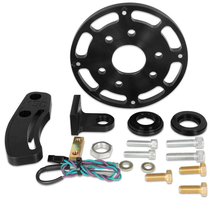 MSD Small Block Chevy, with 6.25" Harmonic Balancer, Black Anodised Bille Flying Magnet Crank Trigger MSD86003 Autofit