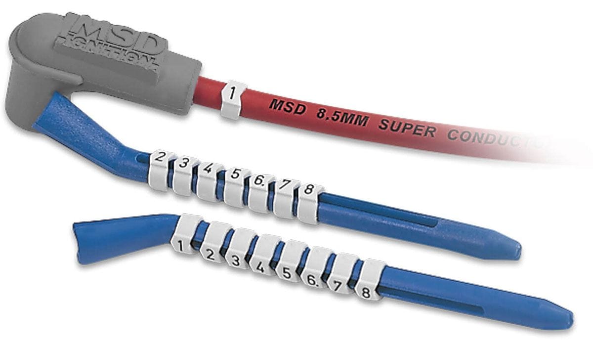 MSD Suit 8.5mm, Plastic, Installation tool supplied Ignition Lead Cylinder Markers MSD3414 Autofit
