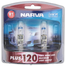 Narva Twin Pack H1 12V 55W Plus 120 Globes PJ48360BL2 Autofit