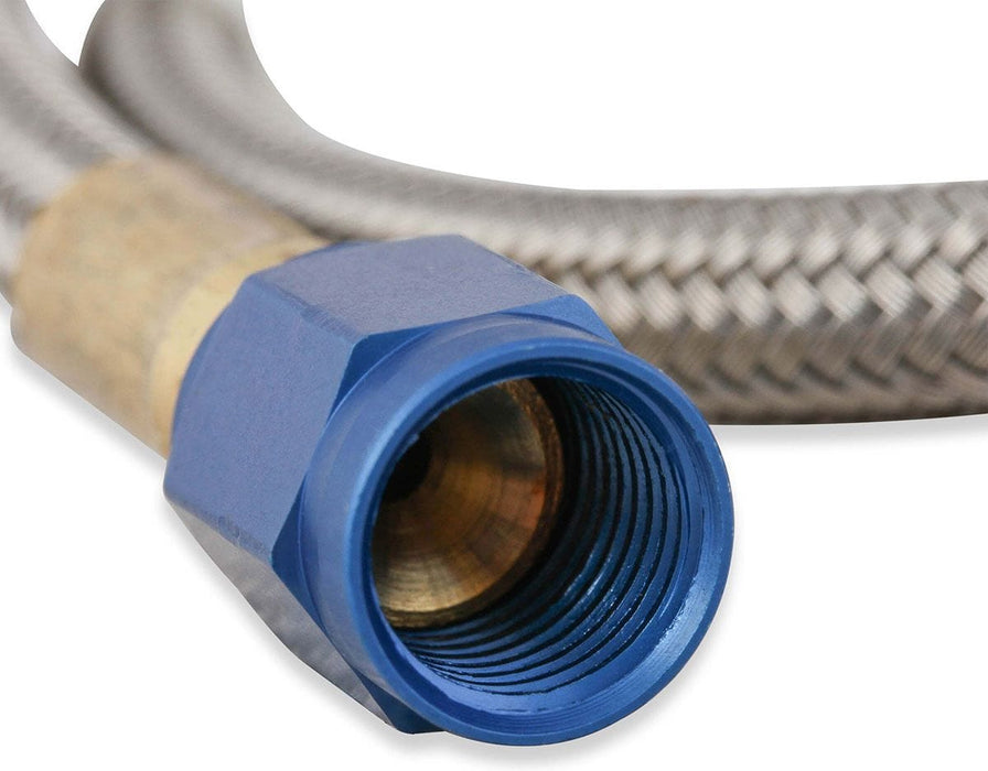 Nitrous Oxide Systems 18ft. Length. With Blue Ends -3AN Stainless Steel Bradided Hose NOS15050 Autofit