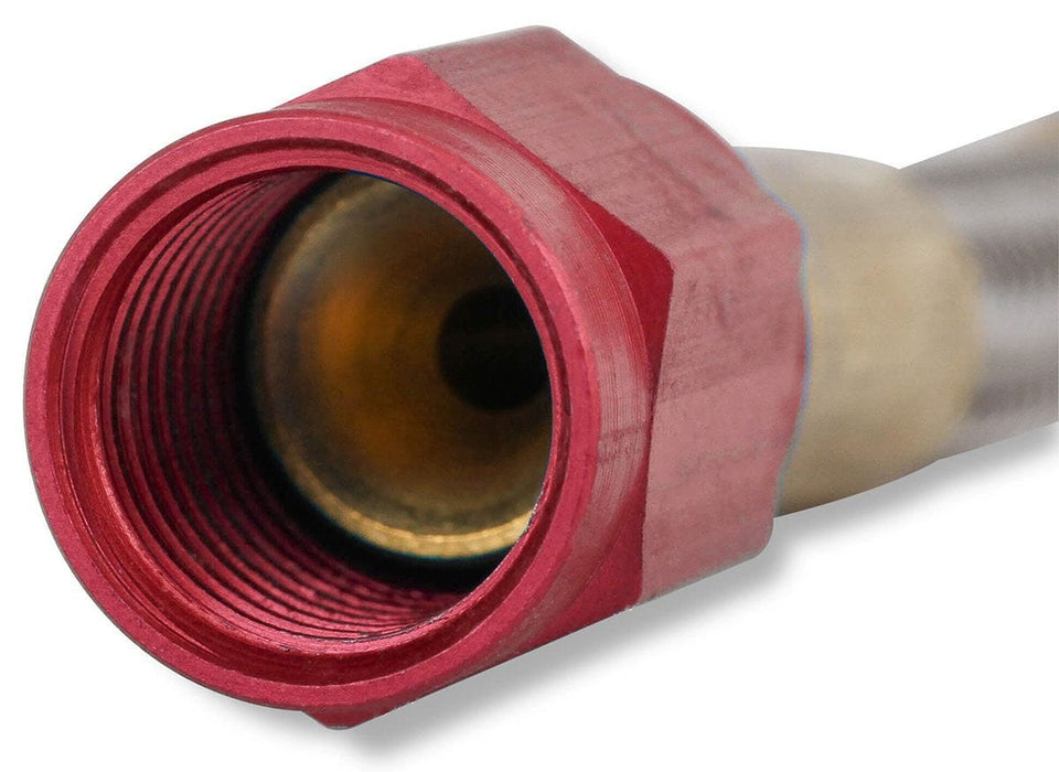 Nitrous Oxide Systems 18ft. Length. With Red Ends -3AN Stainless Steel Bradided Hose NOS15051 Autofit