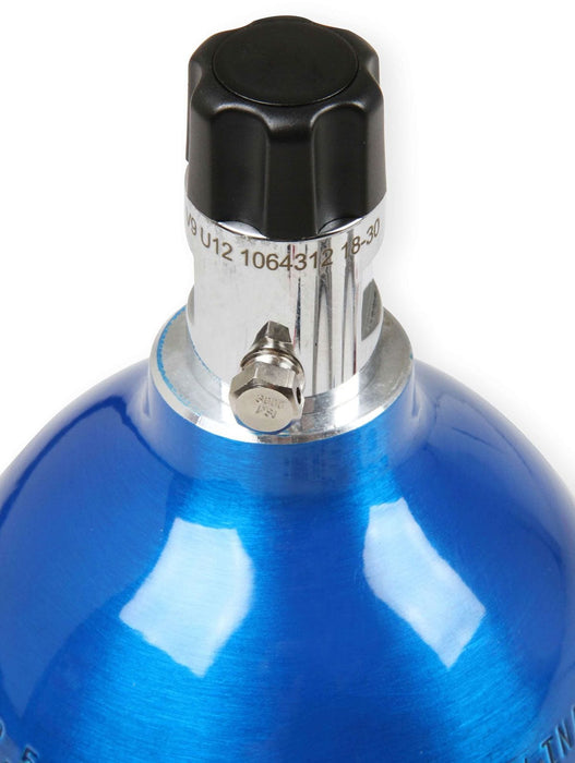 NOS 10.25" x 4.375" dia. With Mini Hi-Flo Valve Nitrous Bottle 2-lb. (Electric Blue) NOS14710 Autofit