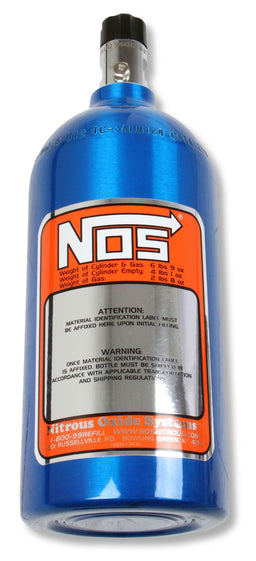NOS 11.50" x 4.375" dia. With Mini Hi-Flo Valve Nitrous Bottle 2.5-lb. (Electric Blue) NOS14720 Autofit