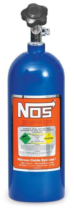 NOS 16.75" x 5.25" dia. With Hi-Flo Valve Nitrous Bottle 5-lb. (Electric Blue) NOS14730 Autofit