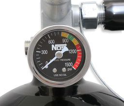 NOS 21" x 7" dia. With Hi-Flo Valve, Gauge & Racer Safety Blow-Off Nitrous Bottle 10-lb. (Black) NOS14745B-TPI Autofit