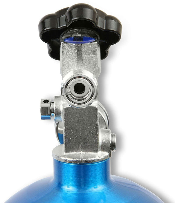 NOS 21" x 7" dia. With Hi-Flo Valve Nitrous Bottle 10-lb. (Electric Blue) NOS14745 Autofit