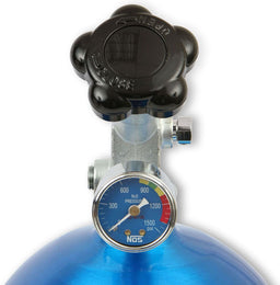 NOS 21" x 7" dia. With Hi-Flo Valve Nitrous Bottle 10-lb. (Electric Blue) NOS14745 Autofit