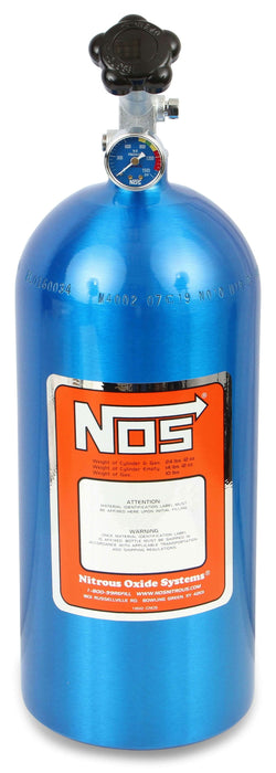 NOS 21" x 7" dia. With Hi-Flo Valve Nitrous Bottle 10-lb. (Electric Blue) NOS14745 Autofit