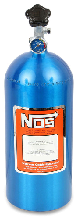 NOS 21" x 7" dia. With Hi-Flo Valve Nitrous Bottle 10-lb. (Electric Blue) NOS14745 Autofit