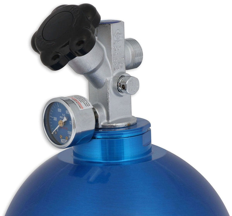 NOS 27.5" x 8" dia. With Hi-Flo Valve Nitrous Bottle 20-lb. (Electric Blue) NOS14760 Autofit