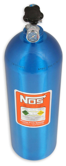 NOS 27.5" x 8" dia. With Hi-Flo Valve Nitrous Bottle 20-lb. (Electric Blue) NOS14760 Autofit