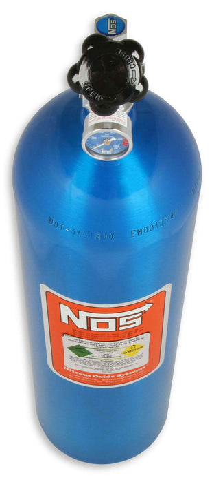 NOS 27" x 7" dia. With Hi-Flo Valve Nitrous Bottle 15-lb. (Electric Blue) NOS14750 Autofit