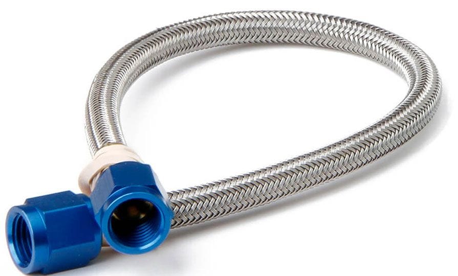 NOS 2ft. Length. With Blue Ends -4AN Stainless Steel Bradided Hose NOS15230 Autofit
