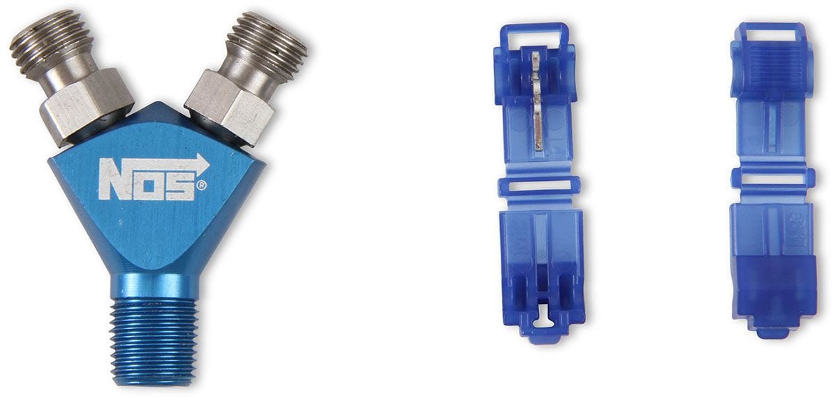 NOS -4AN Line, Blue LED Nitrous Ntimidator LED Nitrous Dual Purge Kit NOS16037 Autofit