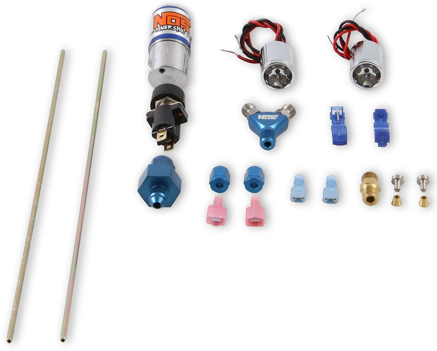 NOS -4AN Line, Blue LED Nitrous Ntimidator LED Nitrous Dual Purge Kit NOS16037 Autofit