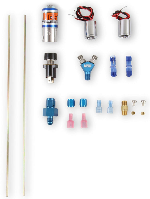 NOS -4AN Line, Blue LED Nitrous Ntimidator LED Nitrous Dual Purge Kit NOS16037 Autofit
