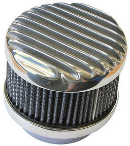 OBRIEN 4" O.D X 3-5/8" H Suit 2-5/8" Carburettor Neck Polished Finned Aluminium Air Cleaner OTAC4FC Autofit