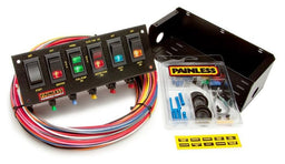 PAINLESS With Ignition/Start, Fuel Pump, Water Pump & x2 Accessories 6 Switched Fused Panel PW50302 Autofit
