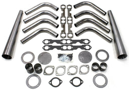 PATRIOT Suit SB Chev 1-5/8" Primary Pipe With 3-1/2" Collector, Oval Port Lakester Weld-Up Header Kit PATH8001 Autofit