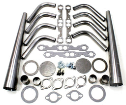 PATRIOT Suit SB Chev 1-5/8" Primary Pipe With 4" Collector, Oval Port Lakester Weld-Up Header Kit PATH8002 Autofit