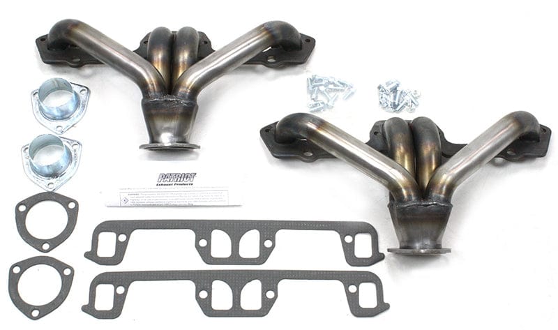 PATRIOT Suit SB Chrysler 318-360 1-5/8" Primary Pipe With 2-1/2" Collector, S Raw Finish Tight Tuck Headers PATH8205 Autofit