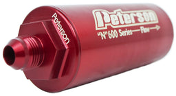 PFS -10 AN Male, 60 Micron Filter, 4.5" X 2" 600 Series Inline Petrol/Methanol Filter PFS09-0618 Autofit