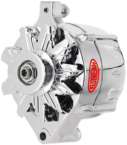 POWERMAST 100 AMP, 1 Wire, Internal Regulator, Single V Groove Pulley Chrome Ford Alternator PM8-37101 Autofit
