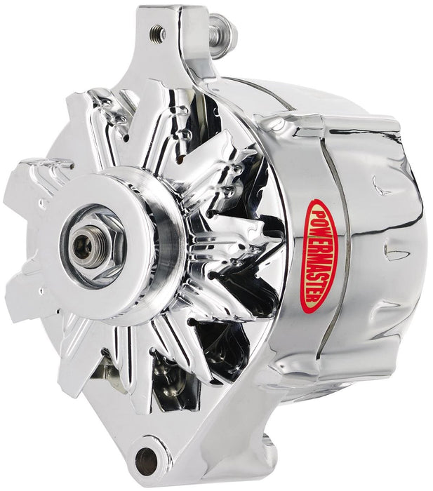 POWERMAST 100 AMP, 1 Wire, Internal Regulator, Single V Groove Pulley Chrome Ford Alternator PM8-37101 Autofit