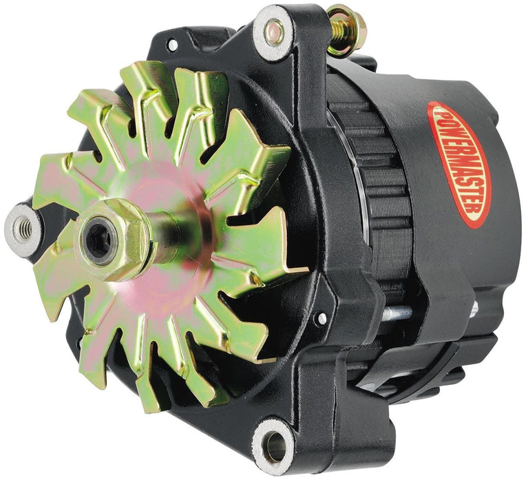 POWERMAST 100 AMP, 1 Wire, NO Pulley Black GM Racing Alternator PM8072 Autofit