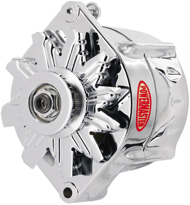 POWERMAST 100 Amps GM Style With Single V-Pulley Chrome Smooth Look Alternator PM17297 Autofit