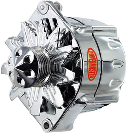 POWERMAST 100 Amps GM Style With Single V-Pulley Chrome Smooth Look Alternator PM17297 Autofit