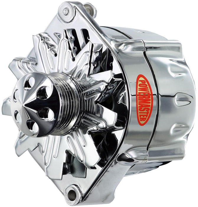 POWERMAST 100 Amps GM Style With Single V-Pulley Chrome Smooth Look Alternator PM17297 Autofit