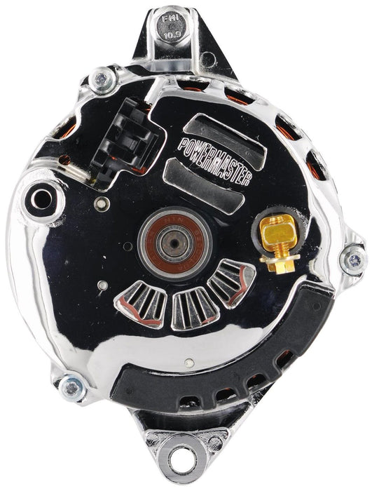POWERMAST 140 AMP, 1 Wire, Single V-Belt Pulley Chrome GM/Chevy CS130 Style Alternator PM378021 Autofit