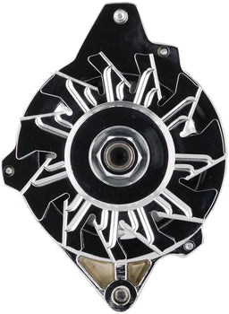POWERMAST 140 AMP, 1 Wire, Single V-Belt Pulley Chrome GM/Chevy CS130 Style Alternator PM378021 Autofit