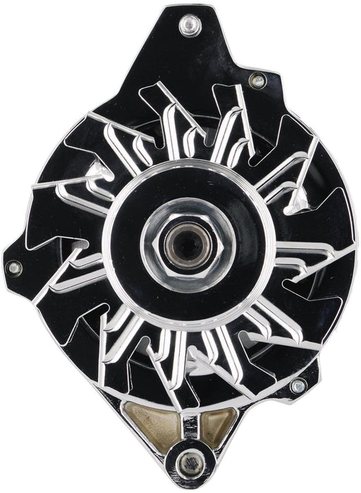 POWERMAST 140 AMP, 1 Wire, Single V-Belt Pulley Chrome GM/Chevy CS130 Style Alternator PM378021 Autofit
