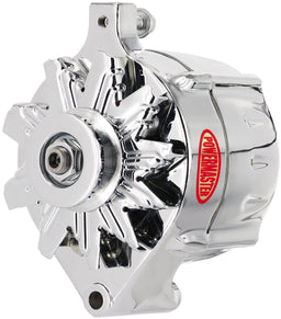 POWERMAST 150 AMP, 1 Wire, Internal Regulator, Single V Groove Pulley Chrome Smooth Ford Alternator PM8-37141 Autofit