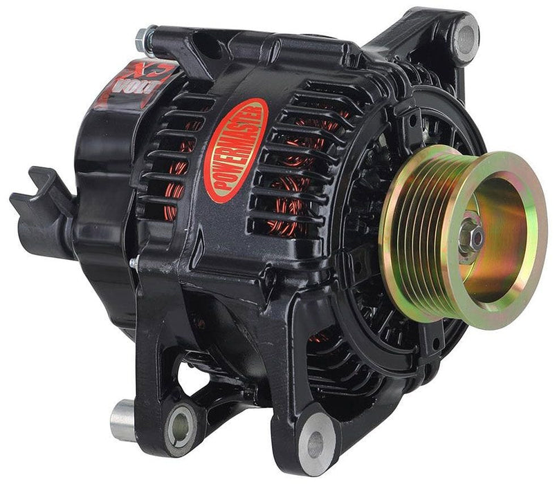POWERMAST 170 AMP , 1 Wire, 7-Groove Pulley Black Chrysler Denso XS Volt Racing Alternator PM533118 Autofit