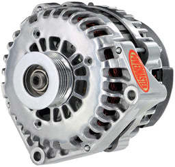 POWERMAST 215 Amps, 4 Pin VR With 6-Groove Serpentine Pulley Polished GM Style AD Alternator PM68237 Autofit