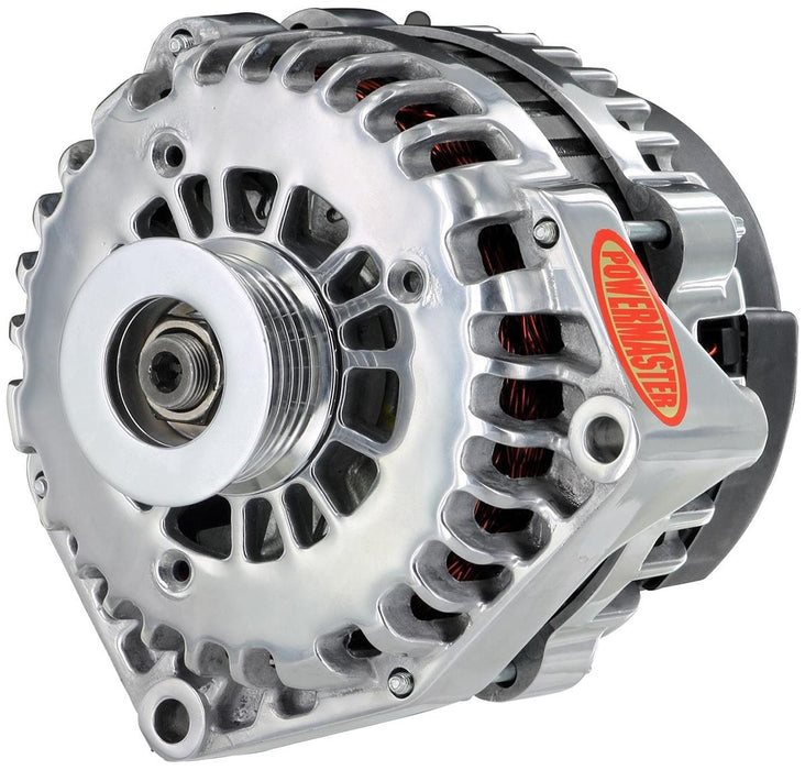 POWERMAST 215 Amps, 4 Pin VR With 6-Groove Serpentine Pulley Polished GM Style AD Alternator PM68237 Autofit