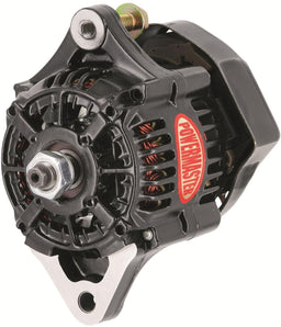 POWERMAST 55 Amps, 12 Volt, With No Pulley, 93mm Size Black GM Denso Style Race Alternator PM8162 Autofit