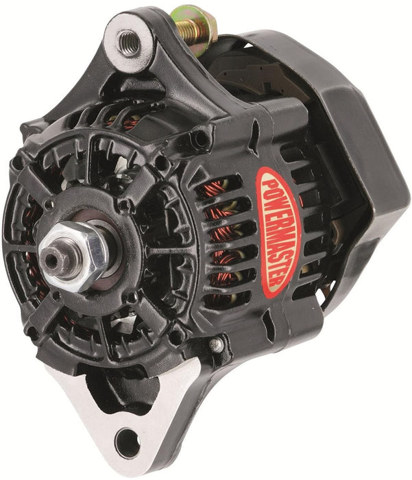 POWERMAST 55 Amps, 12 Volt, With No Pulley, 93mm Size Black GM Denso Style Race Alternator PM8162 Autofit
