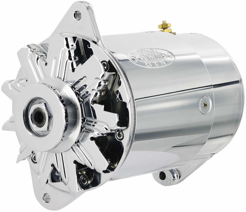 POWERMAST Chrome, Suit GM, 75 amps, Short Housing, 12v Powermaster PowerGen Alternator PM182111 Autofit