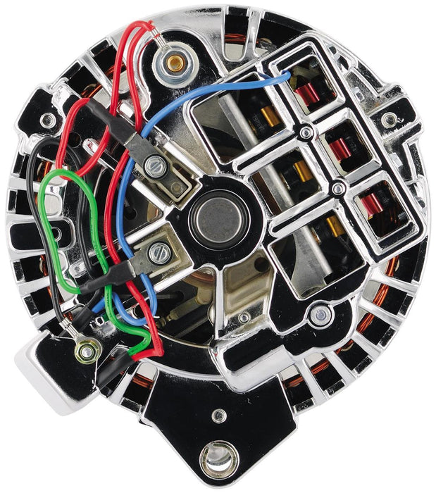 POWERMAST Chrysler, 95 Amps, 2 groove pulley, Single Wire, Chrome Finish Powermaster Street Alternator PM175091 Autofit