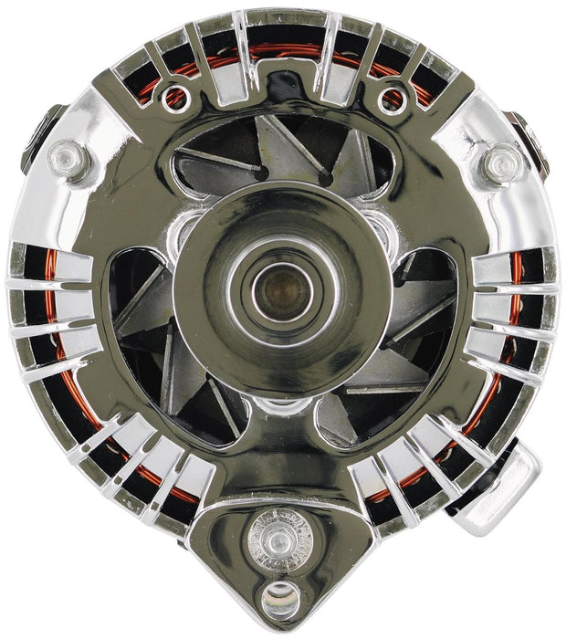 POWERMAST Chrysler, 95 Amps, 2 groove pulley, Single Wire, Chrome Finish Powermaster Street Alternator PM175091 Autofit