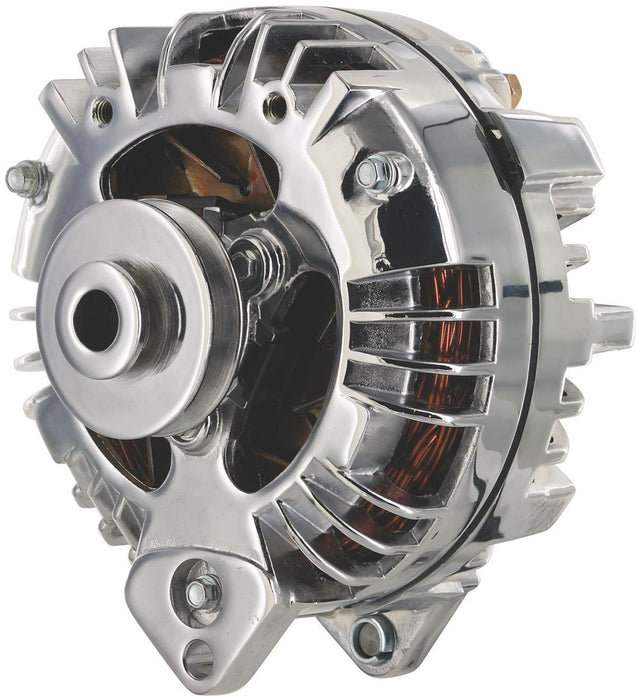 POWERMAST Ford 2G style, 80 Amps, Serpentine pulley, Chrome Finish Powermaster Street Alternator PM17735 Autofit
