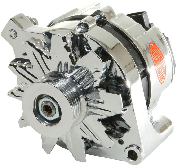 POWERMAST Ford 2G style, 80 Amps, Serpentine pulley, Chrome Finish Powermaster Street Alternator PM17735 Autofit