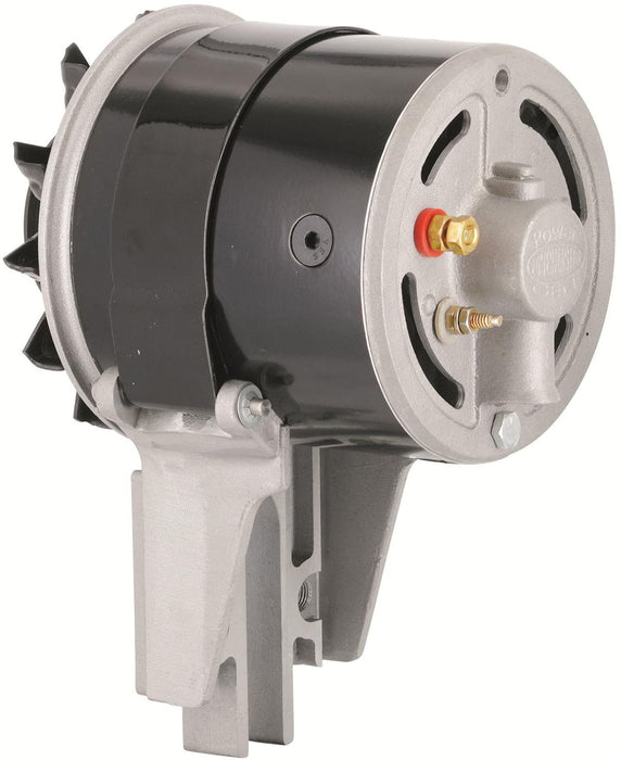 POWERMAST Suit Ford Flathead 1949-53, 75 AMP, Single V-Belt Pulley "Shorty" 1-1 Black PowerGEN Alternator PM82023 Autofit