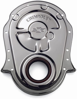 PROFORM Big Block Chev Stamped Steel Timing Cover Chrome with Bowtie Logo PR141-216 Autofit