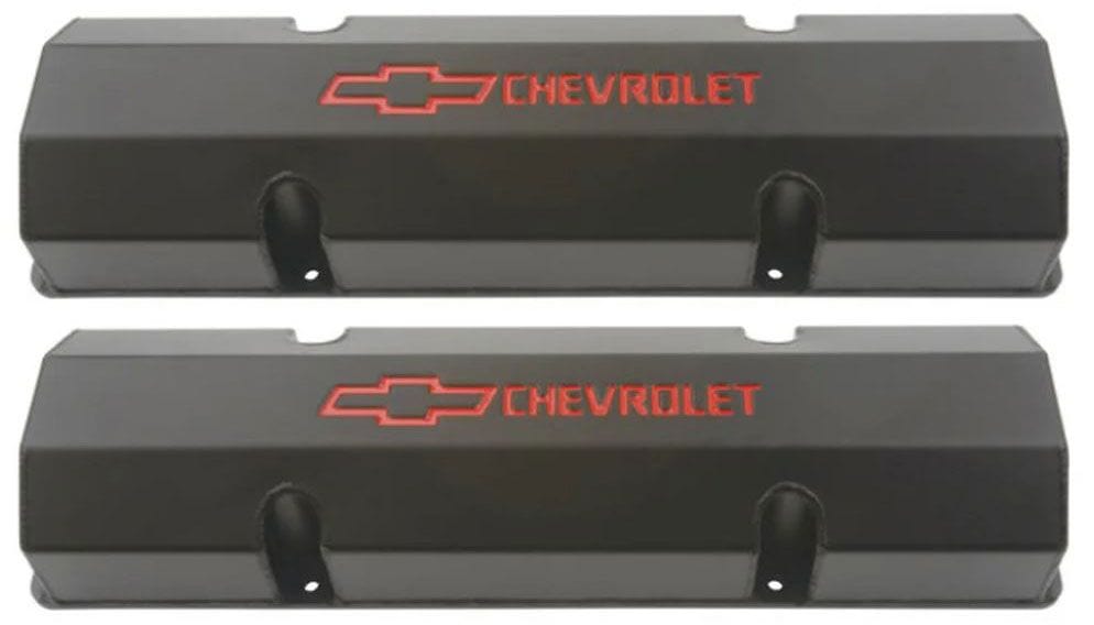 PROFORM Black Anodized Suit SB Chev With Chevrolet Logo & Bowtie Emblem (No H Fabricated Aluminium Valve Covers PR141-802 Autofit